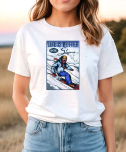 Life Is Better On The Slopes Mens Funny Skiing T Shirt