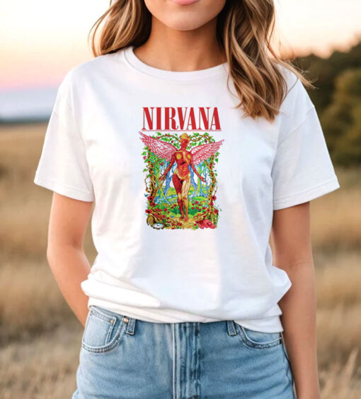 Nirvana Forest In Utero Single Sided World Tour T Shirt