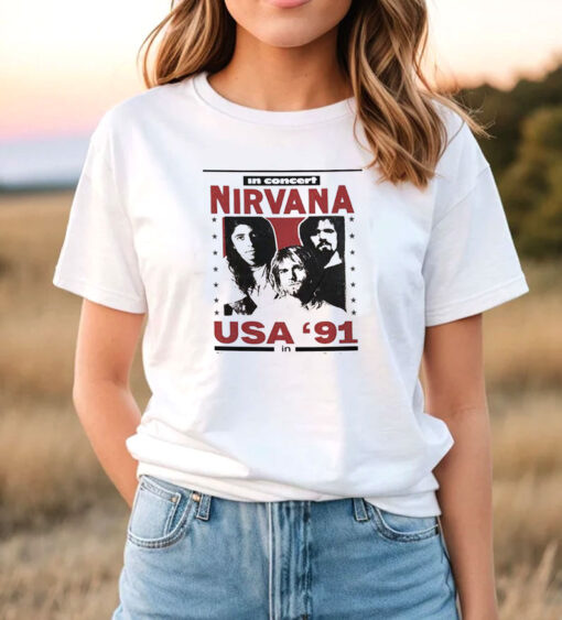 Nirvana USA Tour 91 Vintage T Shirt