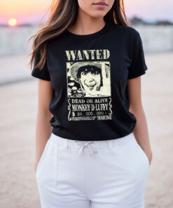 One Piece Luffy Live Action Wanted Poster Movie T Shirt