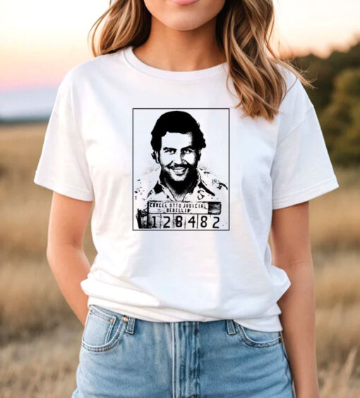 Pablo Escobar Mugshot Art Love Logo T Shirt