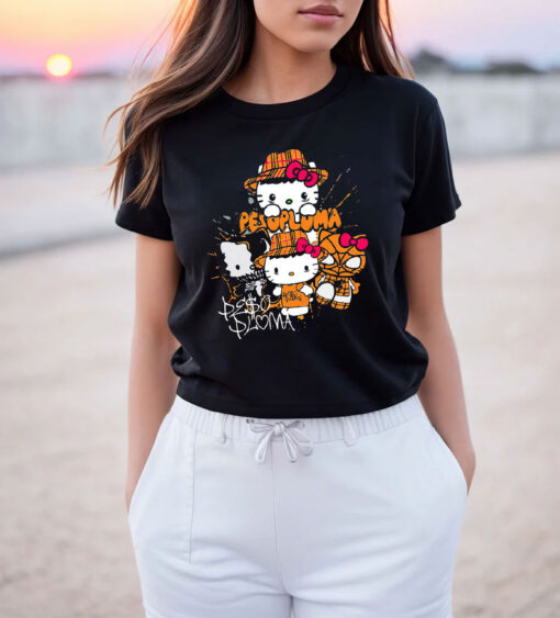 Peso Pluma Orange Hello Kitty Retro T Shirt