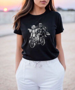 Yoda Darth Vader Riding A Bike T Shirt