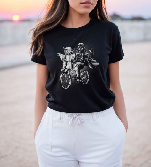 Yoda Darth Vader Riding A Bike T Shirt