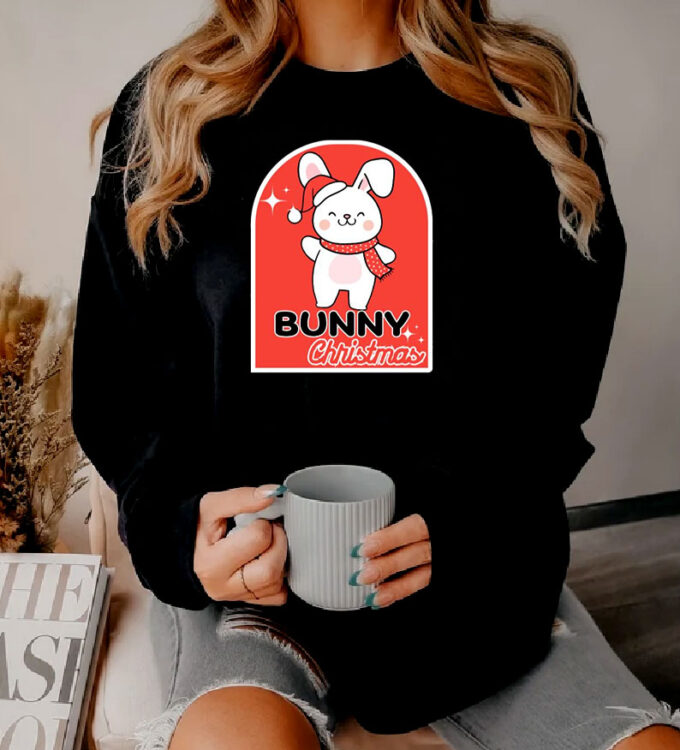 Baby Bunny Christmas Illustration Sweatshirt