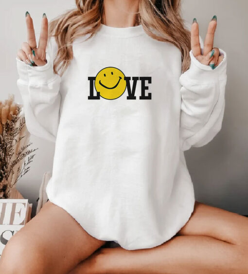 Harry Styles Love Smiley Ringer Sweatshirt