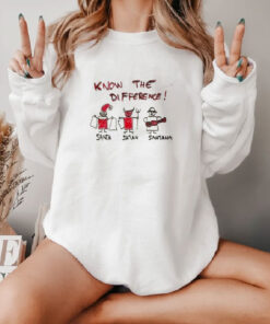 Know The Difference Santa And Satan Sweatshirt