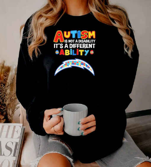 Los Angeles Chargers Autism Is Not A Disability It’s A Different Ability Sweatshirt