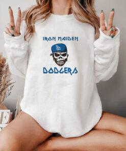 MLB Los Angeles Dodgers Iron Maiden Rock Band Music Baseball Sweatshirt