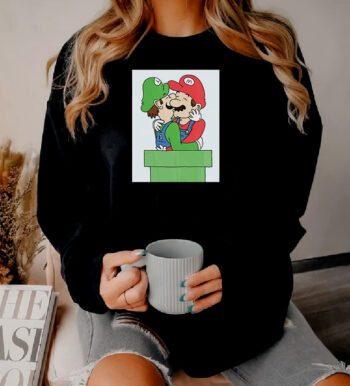 Mario And Luigi Kissing Funny Sweatshirt