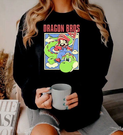 Mario And Yoshi X Dragon Ball Dragon Bros Comic Sweatshirt