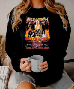 Megadeth 40th 1983 2023 Thank You For The Memories Sweatshirt