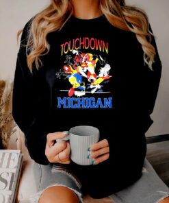 Michigan Wolverine Football Looney Tunes Touch Down Sweatshirt