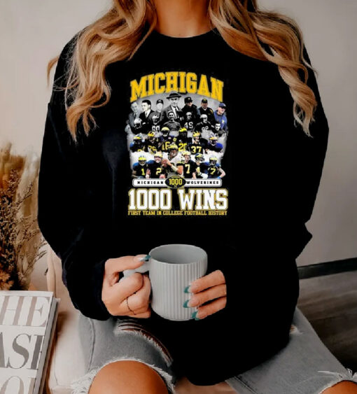 Michigan Wolverines Football 1000 Wins First Team Sweatshirt