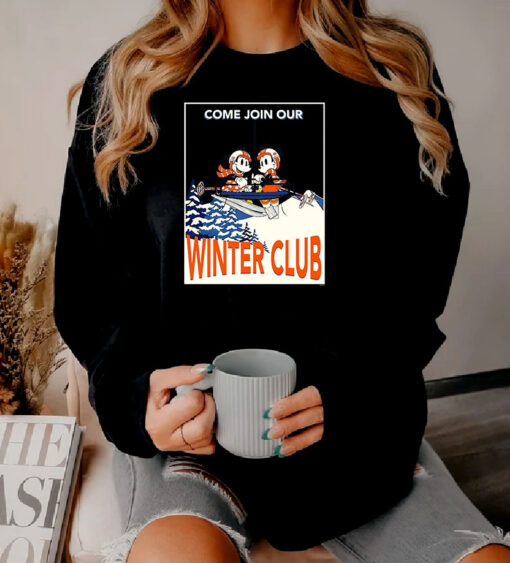 Mickey & Minnie Mouse Skiing Join Our Winter Club Ski Sweatshirt