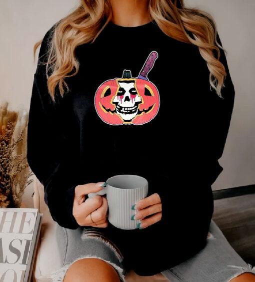 Misfits Halloween Jack o Lantern With Knife Sweatshirt