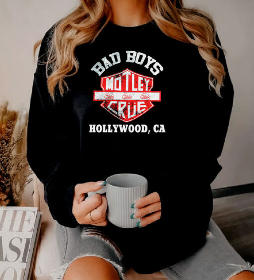 Motley Crue 1987 Bad Boys Harley Inspired Logo Sweatshirt