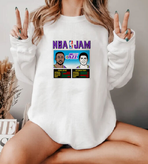 NBA Jam Jazz Malone And Stockton Sweatshirt