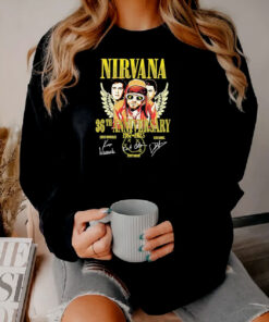 Nirvana Band 37th Anniversary 1987 2024 Signature Thank You Sweatshirt