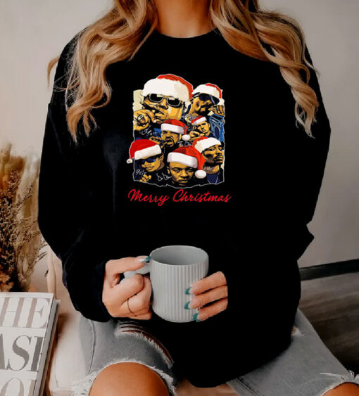 Notorious Big Snoop Dogg Ice Cube Eminem Tupac Santa Merry Christmas Sweatshirt