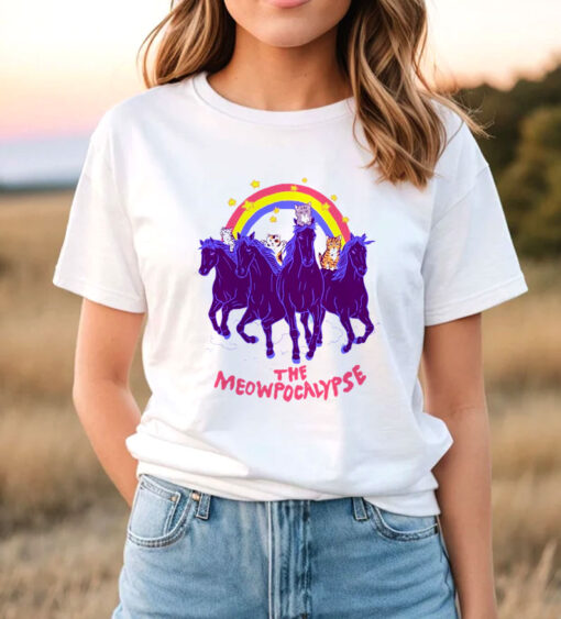 Meowpocalypse Rainbow T Shirt