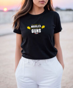 Missiles To Guns Top Gun T Shirt