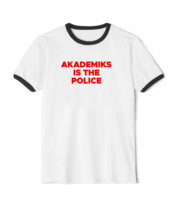 Akademiks Is The Police Ringer Black Tee