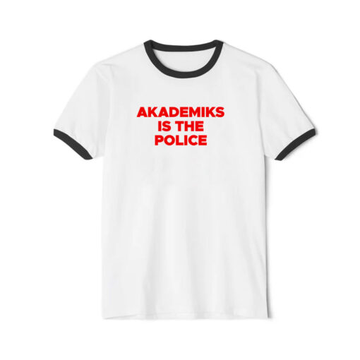 Akademiks Is The Police Ringer Black Tee