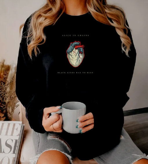 Alice In Chains Black Gives Way To Blue Heart Sweatshirt