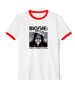 Biggie Smalls I Got A Story To Tell Ringer Red Tee