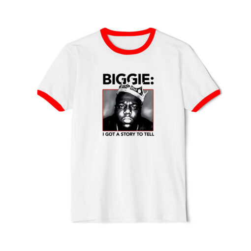 Biggie Smalls I Got A Story To Tell Ringer Red Tee