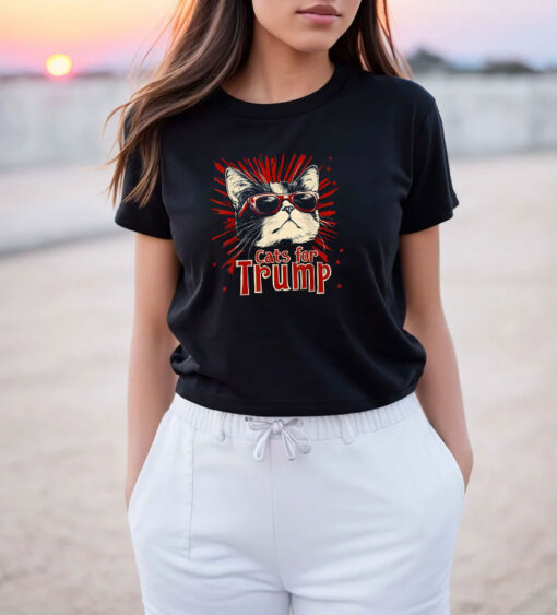 Cats for Trump 2024 Funny Cute Donald Trump 2024 Political T Shirt