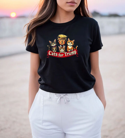 Cats for Trump USA American President 2024 T Shirt