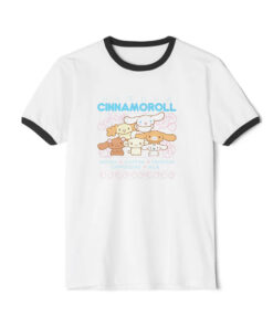 Cinnamoroll Family Strawberries Ringer Black Tee