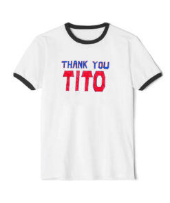 Cleveland Guardians Thank You Tito Ringer Black Tee