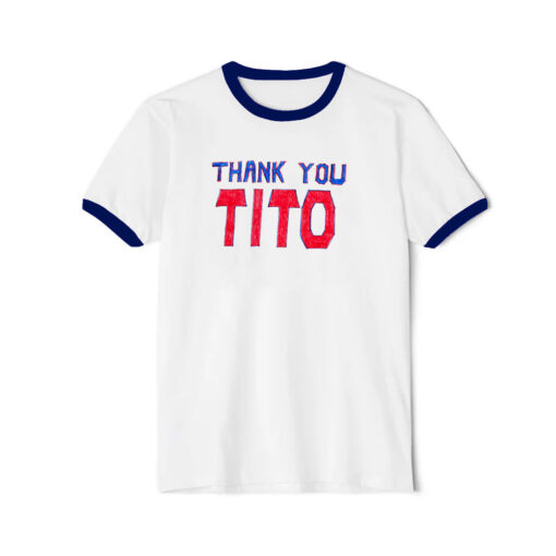 Cleveland Guardians Thank You Tito Ringer Navy Tee