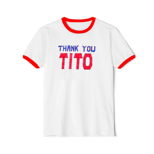 Cleveland Guardians Thank You Tito Ringer Red Tee