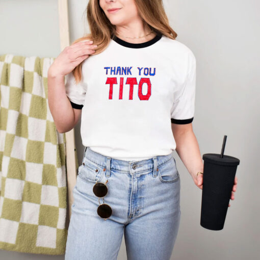 Cleveland Guardians Thank You Tito Ringer Tee