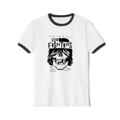 Foo Fighters Roxy Flyer Ringer Black Tee