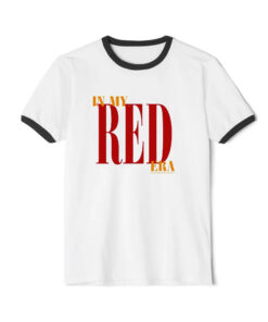 In My Red Era Taylor Swift Ringer Black Tee