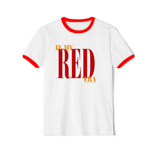 In My Red Era Taylor Swift Ringer Red Tee