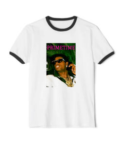 Jc On Deion Sanders Deion Primetime Sanders Ringer Black Tee