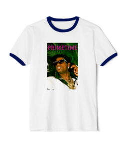 Jc On Deion Sanders Deion Primetime Sanders Ringer Navy Tee