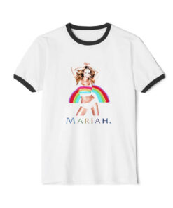 Mariah Carey Rainbow Photo Ringer Black Tee