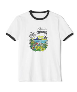 Maui Strong Fundraiser Wildfires On Maui Ringer Black Tee