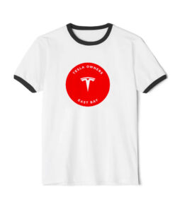 Maui Strong Toeb Meatball Logo Tesla Owners East Bay Ringer Black Tee