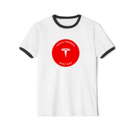 Maui Strong Toeb Meatball Logo Tesla Owners East Bay Ringer Black Tee