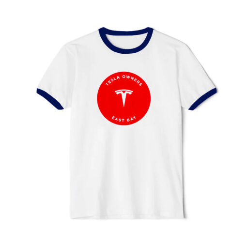 Maui Strong Toeb Meatball Logo Tesla Owners East Bay Ringer Navy Tee