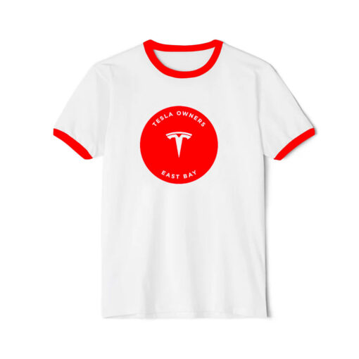 Maui Strong Toeb Meatball Logo Tesla Owners East Bay Ringer Red Tee