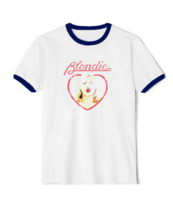 Merchcode Blondie Heart of Glass Ringer Navy Tee